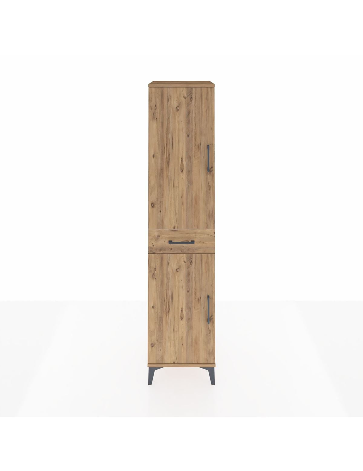 Hyperion Dolap 4 Raflı Tek Çekmeceli 2 Kapaklı 44x44x195 Çam-Çam