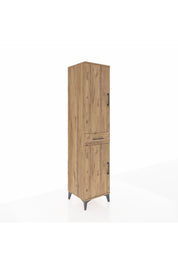 Hyperion Dolap 4 Raflı Tek Çekmeceli 2 Kapaklı 44x44x195 Çam-Çam