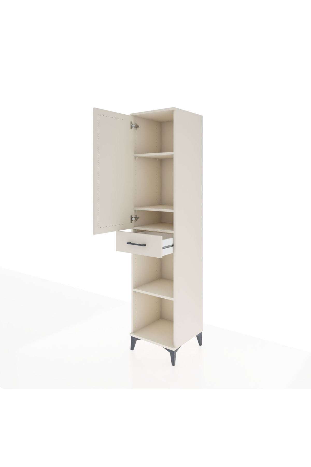 Hyperion Dolap 4 Raflı Tek Çekmeceli Tek Kapaklı 44x44x195 Aytaşı-Aytaşı