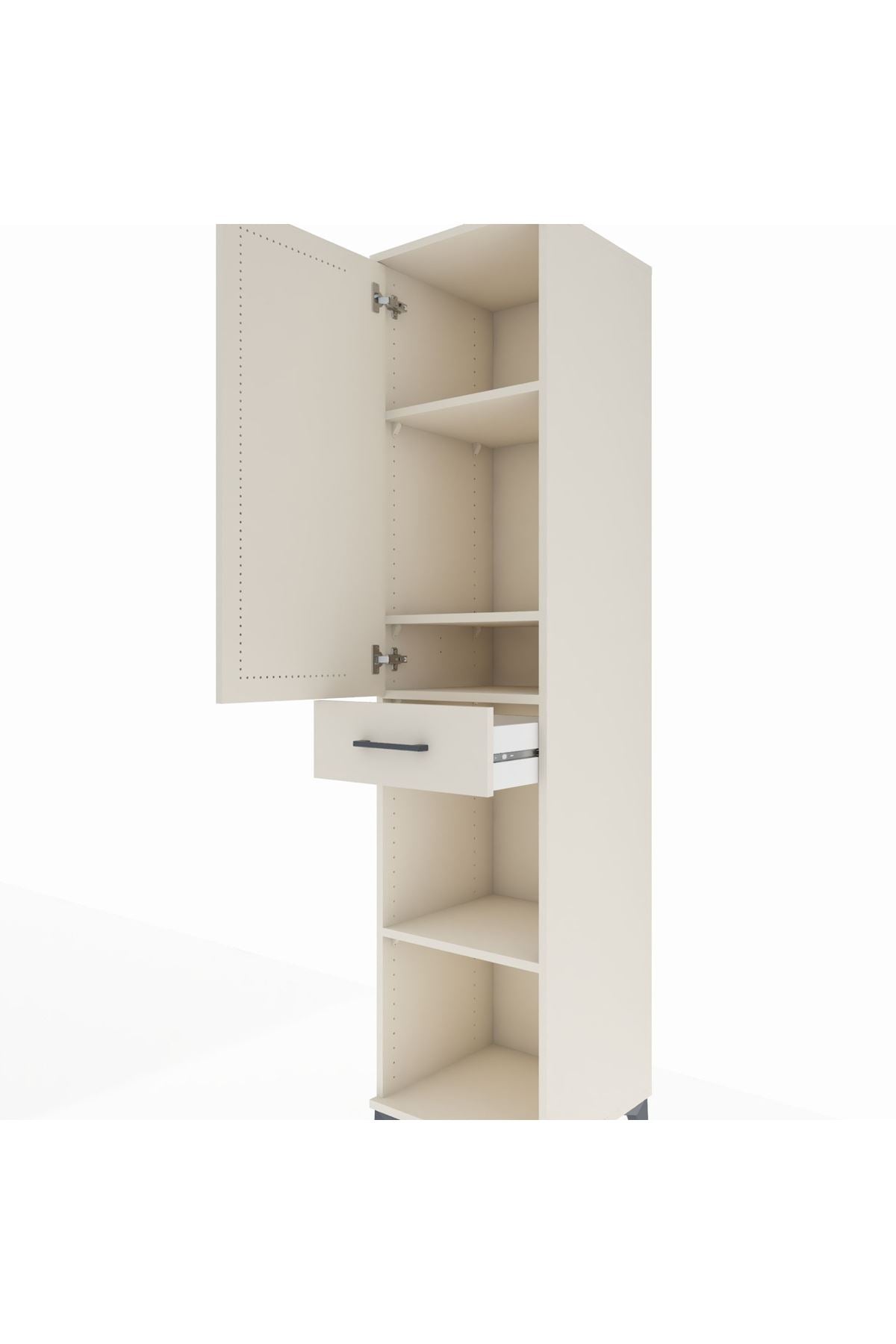 Hyperion Dolap 4 Raflı Tek Çekmeceli Tek Kapaklı 44x44x195 Aytaşı-Aytaşı