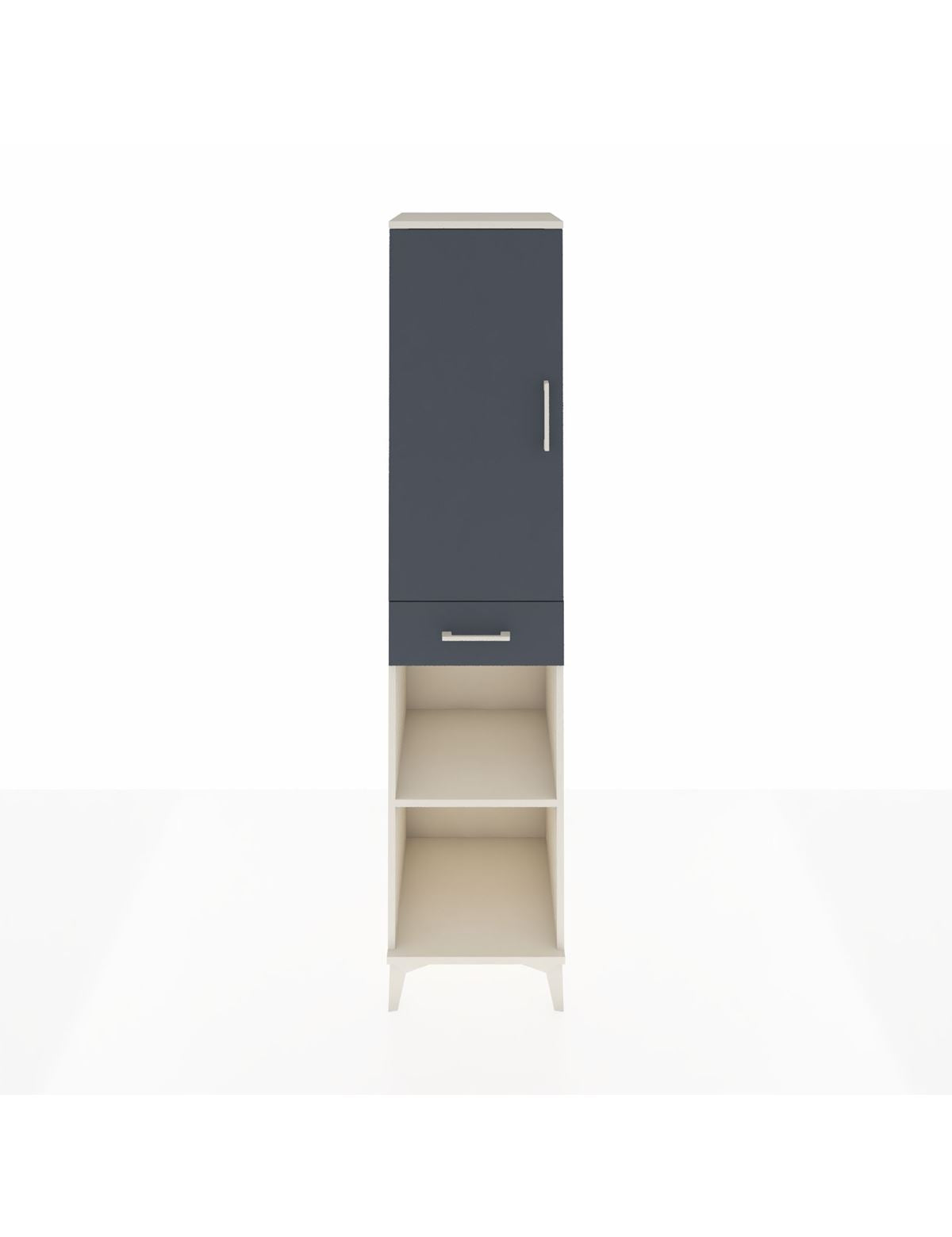 Hyperion Dolap 4 Raflı Tek Çekmeceli Tek Kapaklı 44x44x195 Aytaşı-Antrasit