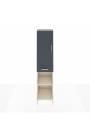 Hyperion Dolap 4 Raflı Tek Çekmeceli Tek Kapaklı 44x44x195 Aytaşı-Antrasit