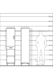 Hyperion Dolap 4 Raflı Tek Çekmeceli Tek Kapaklı 44x44x195 Antrasit-Aytaşı