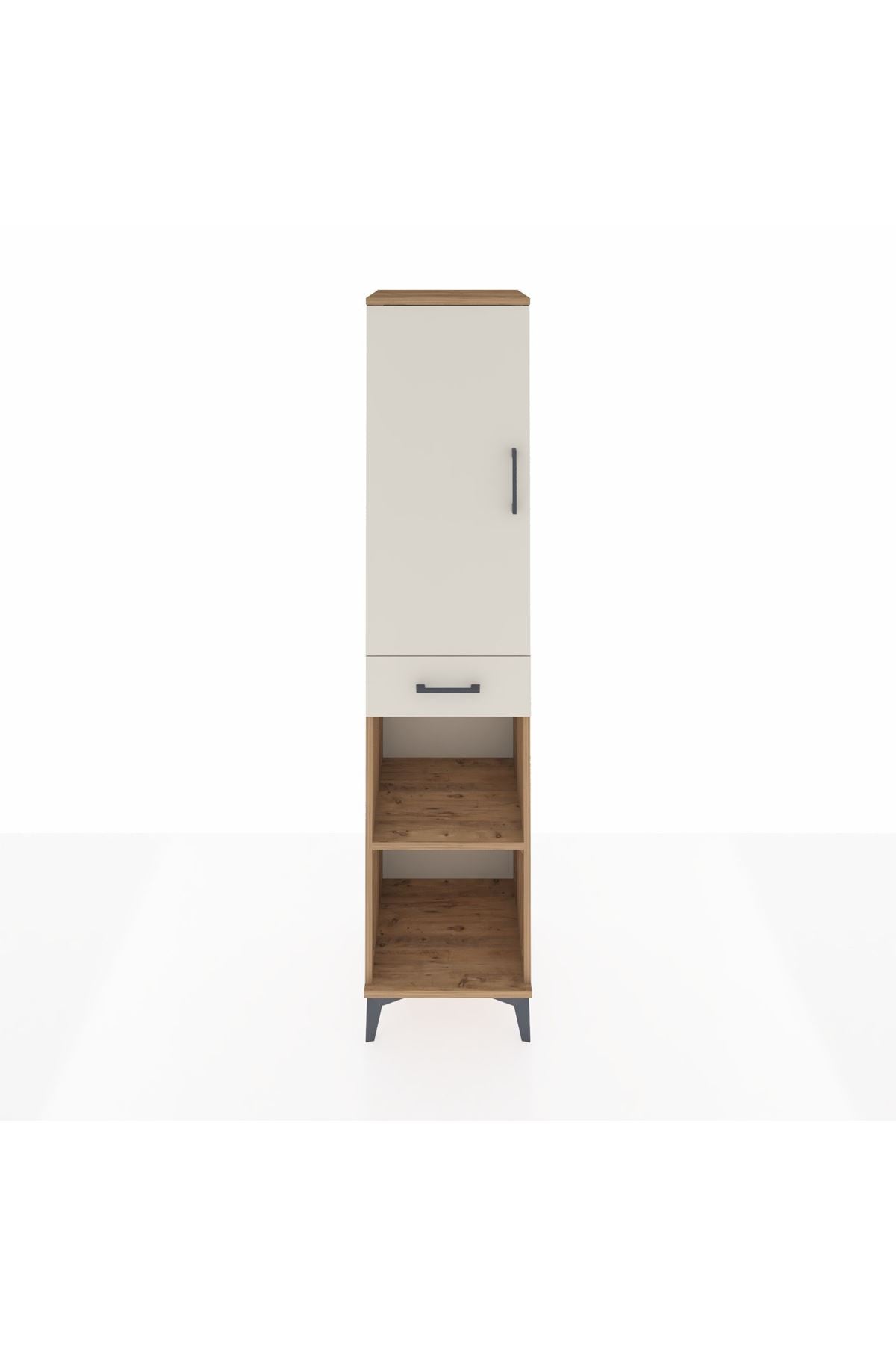 Hyperion Dolap 4 Raflı Tek Çekmeceli Tek Kapaklı 44x44x195 Çam-Aytaşı