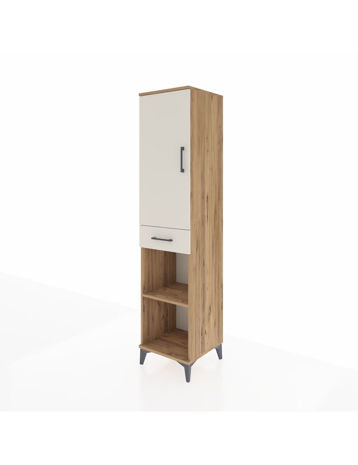 Hyperion Dolap 4 Raflı Tek Çekmeceli Tek Kapaklı 44x44x195 - S58M085V7B