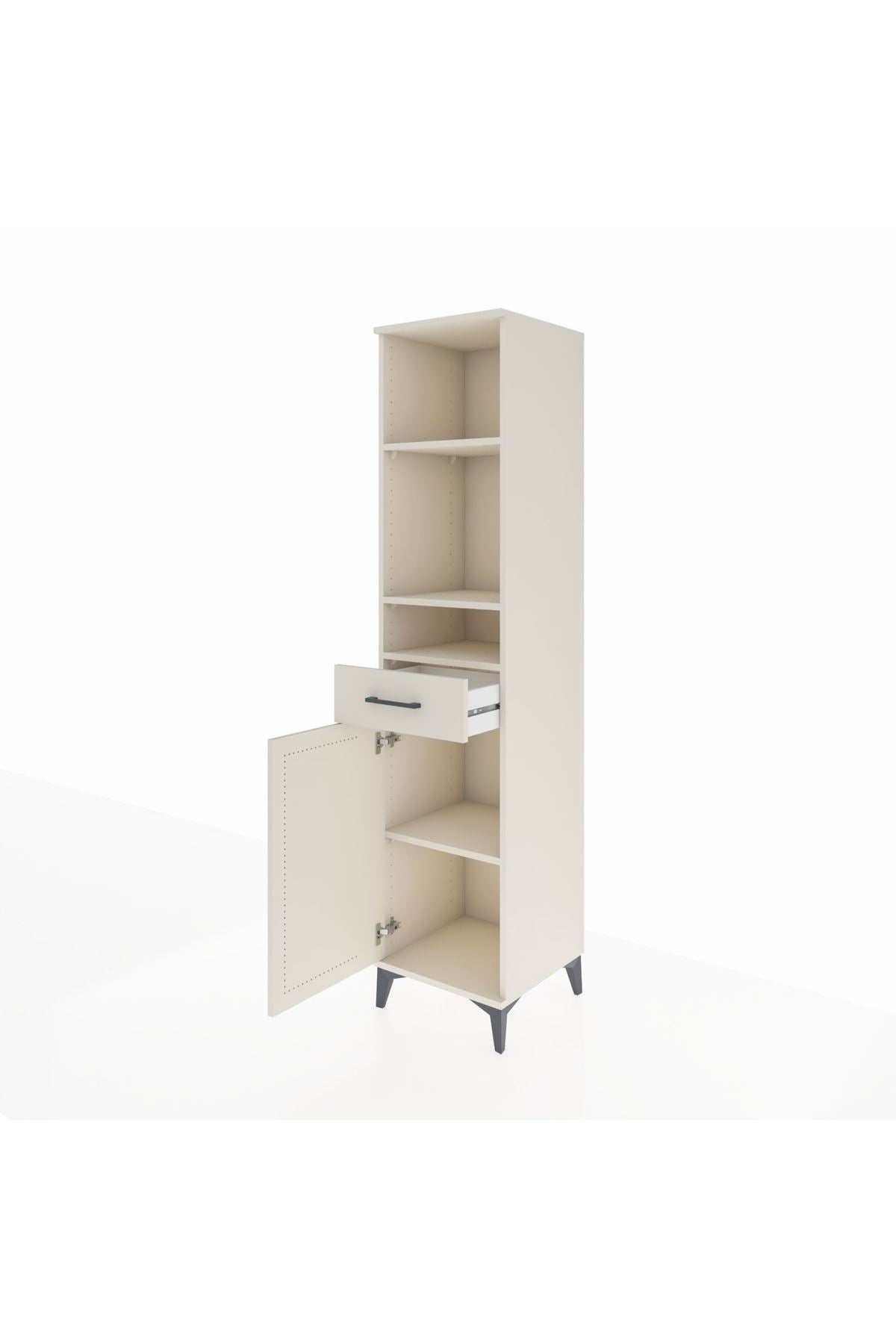 Hyperion Dolap 4 Raflı Tek Çekmeceli Tek Kapaklı 44x44x195 Aytaşı-Aytaşı