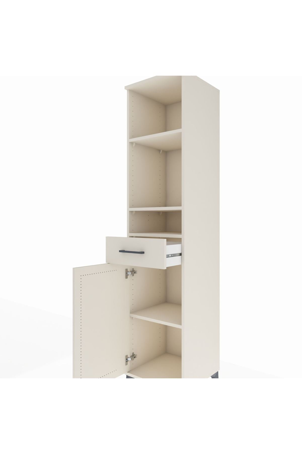 Hyperion Dolap 4 Raflı Tek Çekmeceli Tek Kapaklı 44x44x195 Aytaşı-Aytaşı