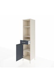 Hyperion Dolap 4 Raflı Tek Çekmeceli Tek Kapaklı 44x44x195 Aytaşı-Antrasit