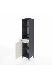 Hyperion Dolap 4 Raflı Tek Çekmeceli Tek Kapaklı 44x44x195 Antrasit-Aytaşı