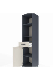 Hyperion Dolap 4 Raflı Tek Çekmeceli Tek Kapaklı 44x44x195 Antrasit-Aytaşı