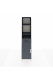 Hyperion Dolap 4 Raflı Tek Çekmeceli Tek Kapaklı 44x44x195 Antrasit-Antrasit