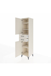 Hyperion Dolap 4 Raflı 2 Çekmeceli Tek Kapaklı 44x44x195 Aytaşı-Aytaşı