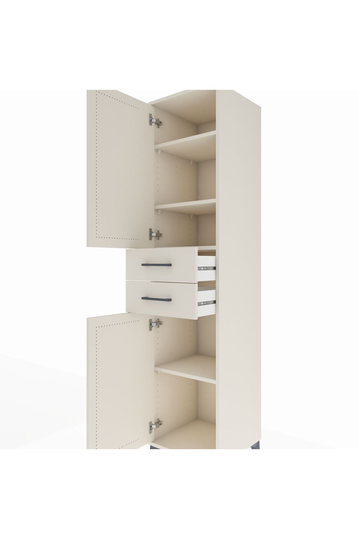 Hyperion Dolap 4 Raflı 2 Çekmeceli Tek Kapaklı 44x44x195 Aytaşı-Aytaşı