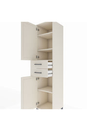 Hyperion Dolap 4 Raflı 2 Çekmeceli Tek Kapaklı 44x44x195 Aytaşı-Aytaşı