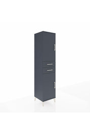 Hyperion Dolap 4 Raflı 2 Çekmeceli Tek Kapaklı 44x44x195 Antrasit-Antrasit