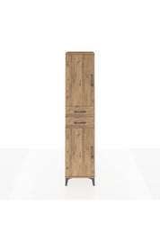 Hyperion Dolap 4 Raflı 2 Çekmeceli Tek Kapaklı 44x44x195 Çam-Çam