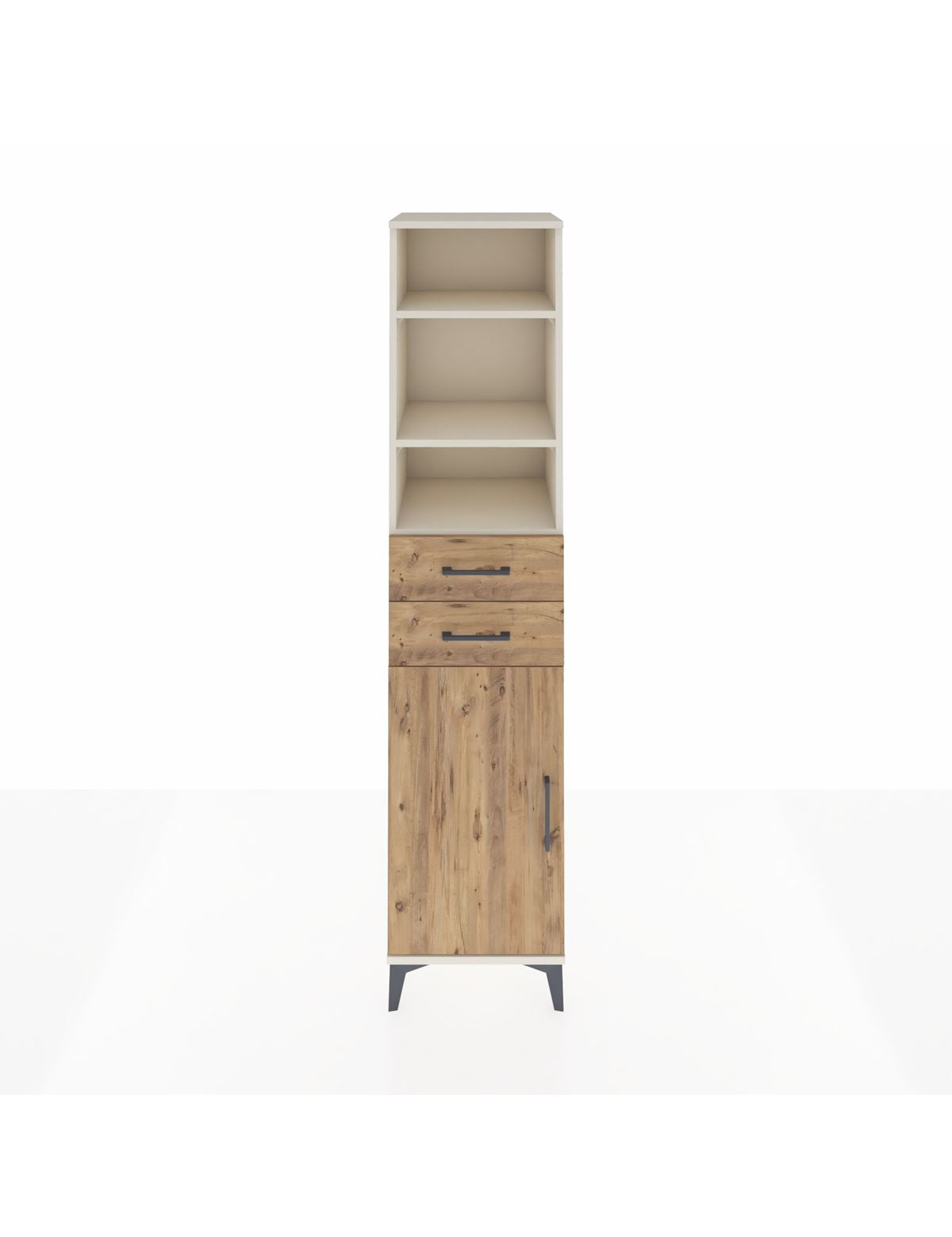 Hyperion Dolap 4 Raflı 2 Çekmeceli Tek Kapaklı 44x44x195 Aytaşı-Çam