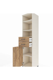 Hyperion Dolap 4 Raflı 2 Çekmeceli Tek Kapaklı 44x44x195 Aytaşı-Çam