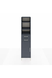 Hyperion Dolap 4 Raflı 2 Çekmeceli Tek Kapaklı 44x44x195 Antrasit-Antrasit