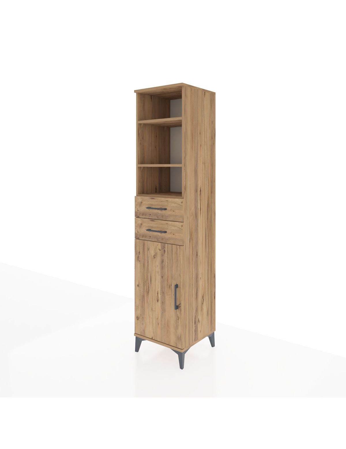 Hyperion Dolap 4 Raflı 2 Çekmeceli Tek Kapaklı 44x44x195 - S58M088V9B