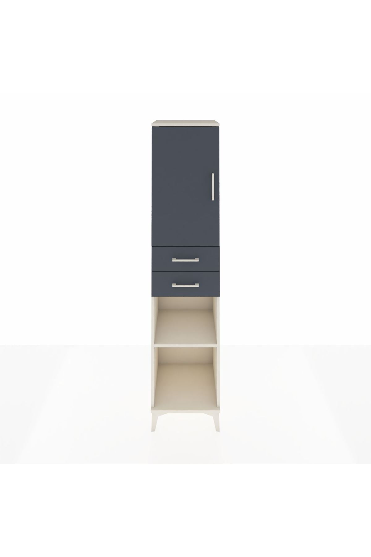 Hyperion Dolap 4 Raflı 2 Çekmeceli 44x44x195 Aytaşı-Antrasit