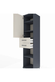 Hyperion Dolap 4 Raflı 2 Çekmeceli 44x44x195 Antrasit-Aytaşı