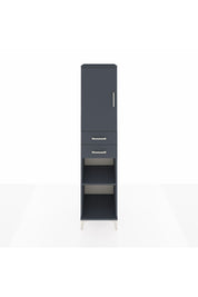 Hyperion Dolap 4 Raflı 2 Çekmeceli 44x44x195 Antrasit-Antrasit