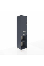 Hyperion Dolap 4 Raflı 2 Çekmeceli 44x44x195 Antrasit-Antrasit