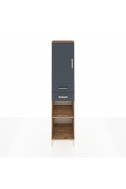 Hyperion Dolap 4 Raflı 2 Çekmeceli 44x44x195 Çam-Antrasit