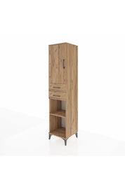 Hyperion Dolap 4 Raflı 2 Çekmeceli 44x44x195 Çam-Çam