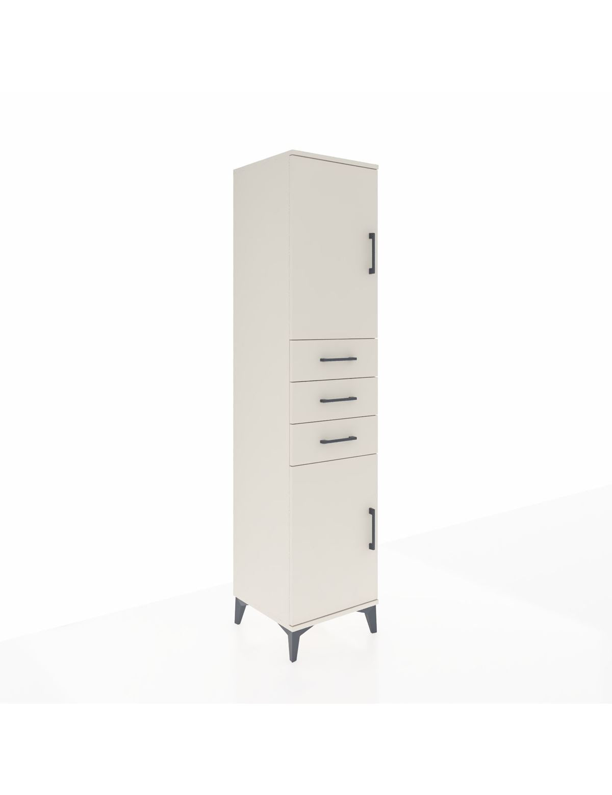 Hyperion Dolap 3 Raflı 3 Çekmeceli 2 Kapaklı 44x44x195 Aytaşı-Aytaşı