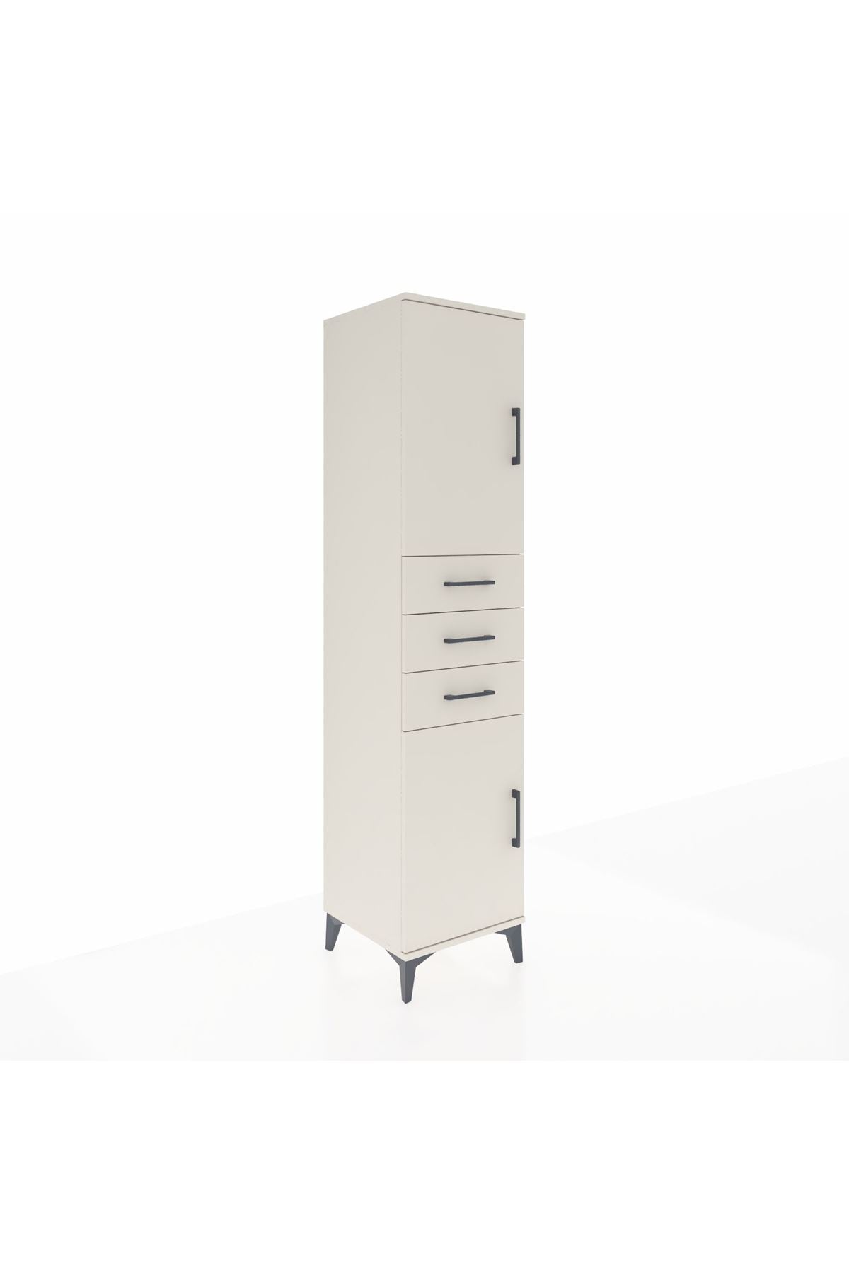 Hyperion Dolap 3 Raflı 3 Çekmeceli 2 Kapaklı 44x44x195 Aytaşı-Aytaşı