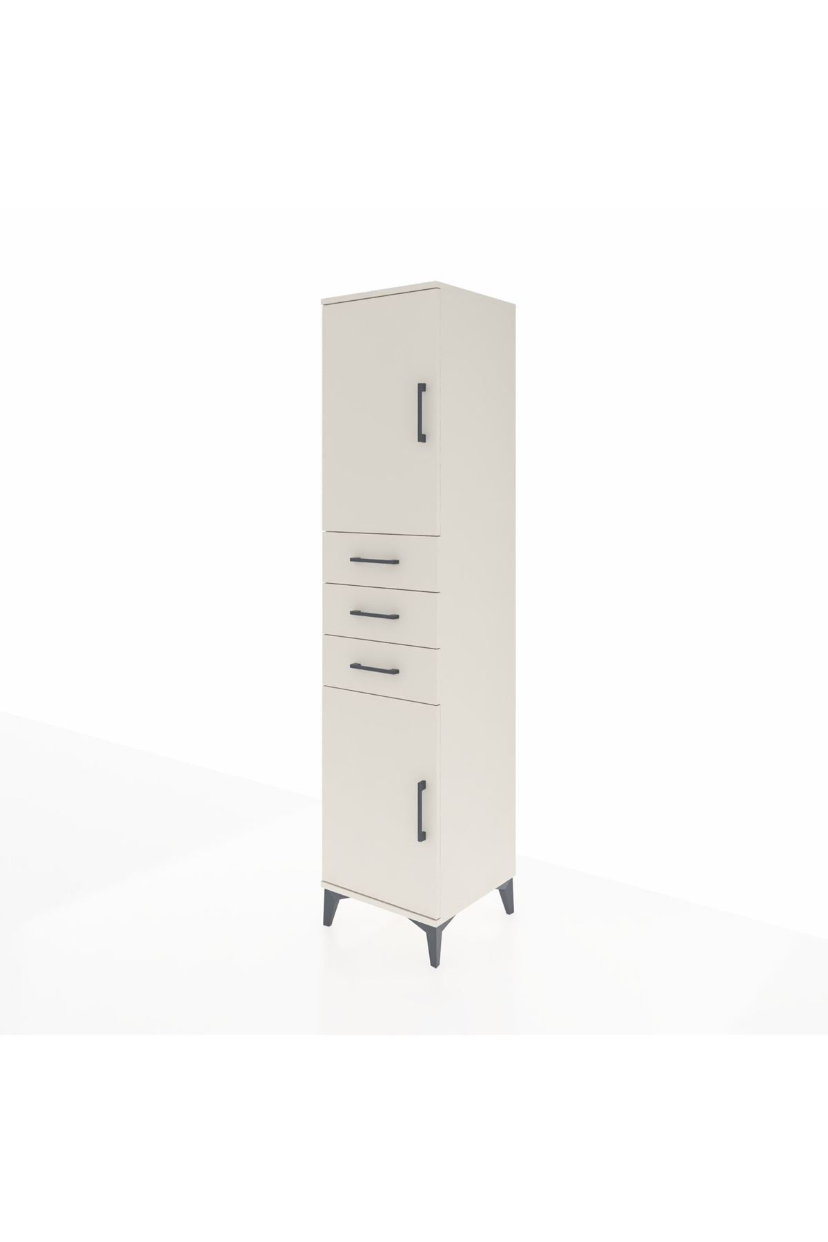 Hyperion Dolap 3 Raflı 3 Çekmeceli 2 Kapaklı 44x44x195 Aytaşı-Aytaşı