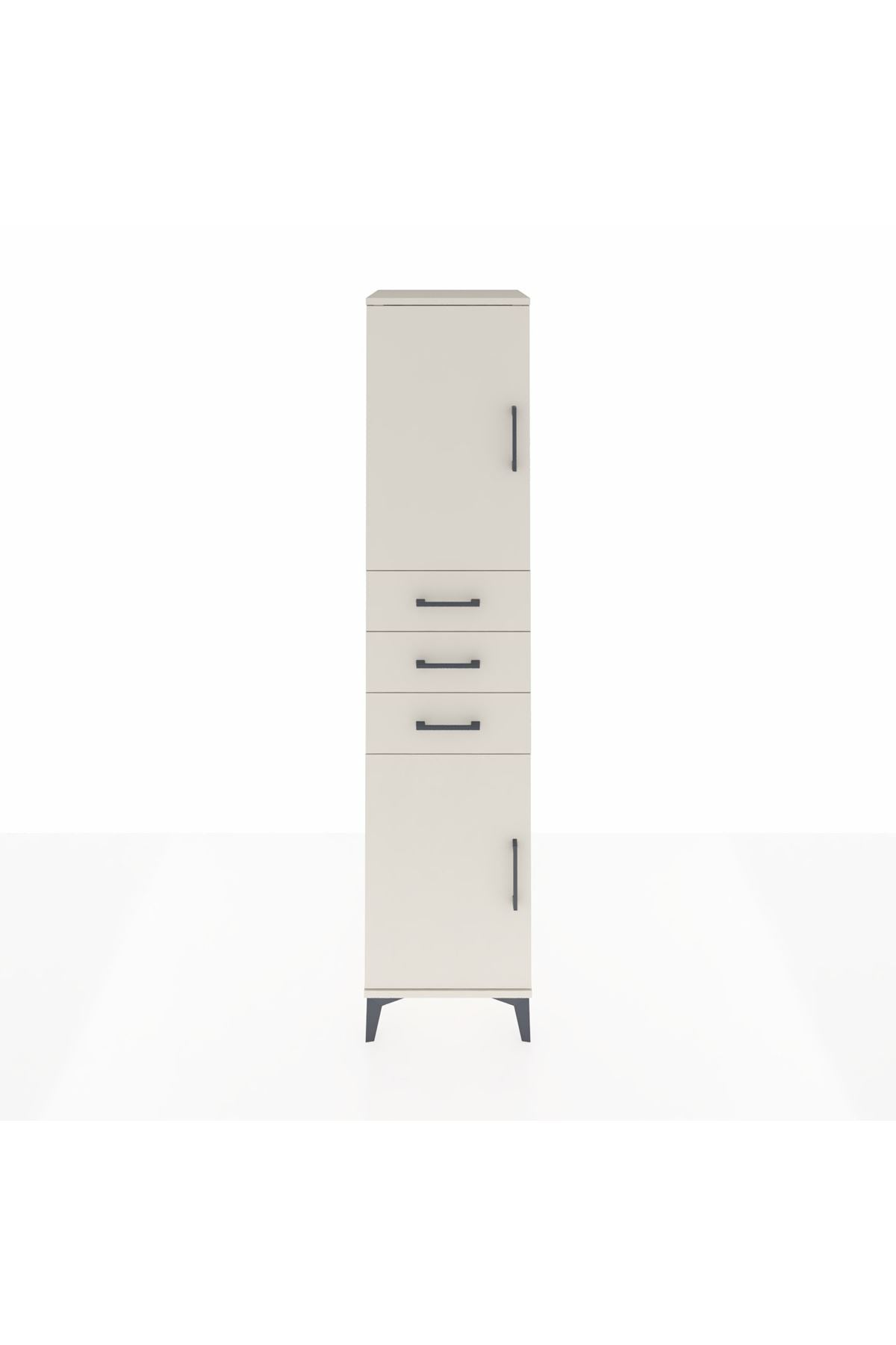 Hyperion Dolap 3 Raflı 3 Çekmeceli 2 Kapaklı 44x44x195 Aytaşı-Aytaşı