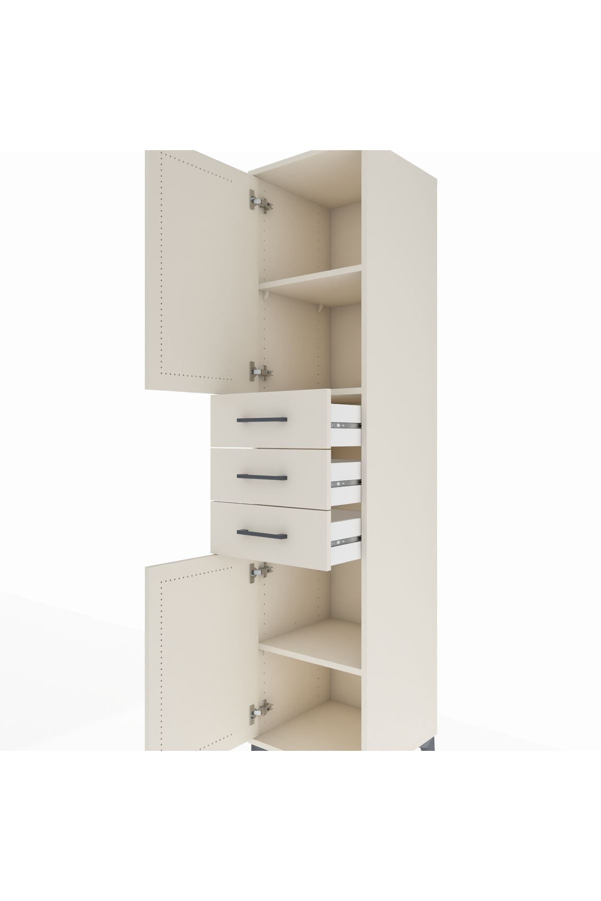 Hyperion Dolap 3 Raflı 3 Çekmeceli 2 Kapaklı 44x44x195 Aytaşı-Aytaşı