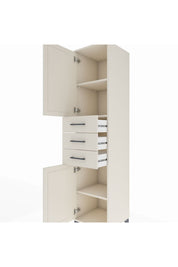 Hyperion Dolap 3 Raflı 3 Çekmeceli 2 Kapaklı 44x44x195 Aytaşı-Aytaşı