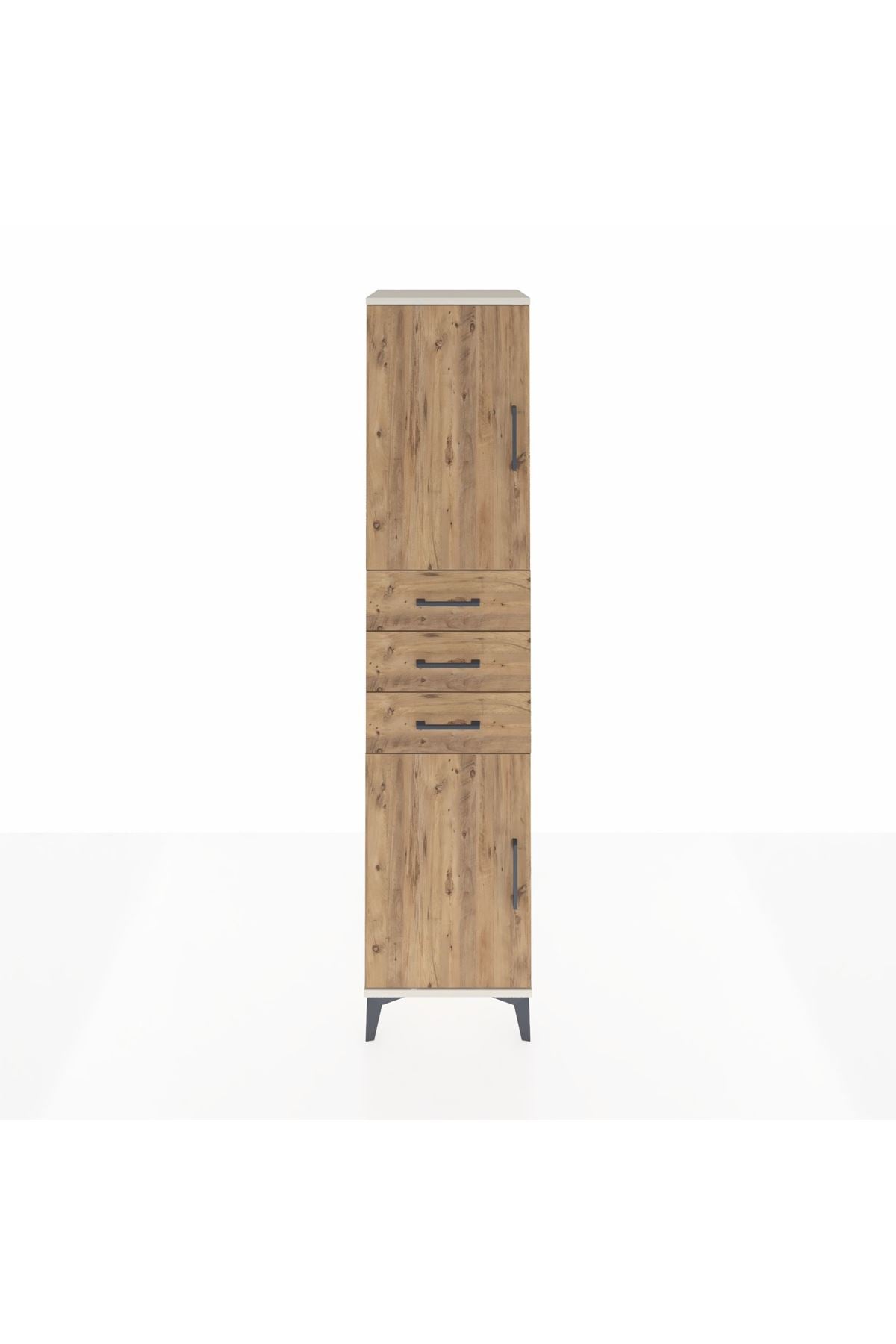 Hyperion Dolap 3 Raflı 3 Çekmeceli 2 Kapaklı 44x44x195 Aytaşı-Çam