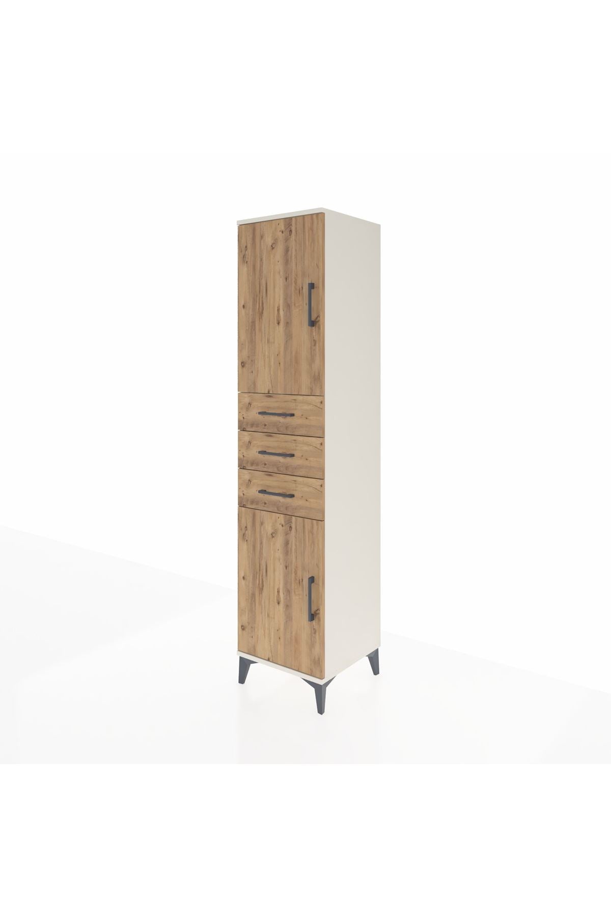 Hyperion Dolap 3 Raflı 3 Çekmeceli 2 Kapaklı 44x44x195 Aytaşı-Çam