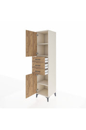 Hyperion Dolap 3 Raflı 3 Çekmeceli 2 Kapaklı 44x44x195 Aytaşı-Çam