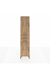 Hyperion Dolap 3 Raflı 3 Çekmeceli 2 Kapaklı 44x44x195 Çam-Çam
