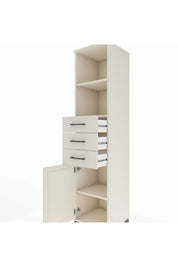 Hyperion Dolap 3 Raflı 3 Çekmeceli Tek Kapaklı 44x44x195 Aytaşı-Aytaşı