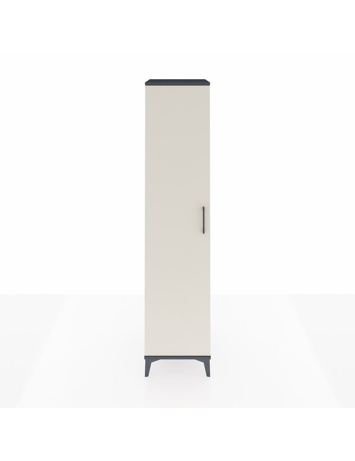 Hyperion Dolap 3 Raflı Tek Kapaklı Tek Askılı 44x44x195 Antrasit-Aytaşı