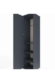 Hyperion Dolap 3 Raflı Tek Kapaklı Tek Askılı 44x44x195 Antrasit-Antrasit