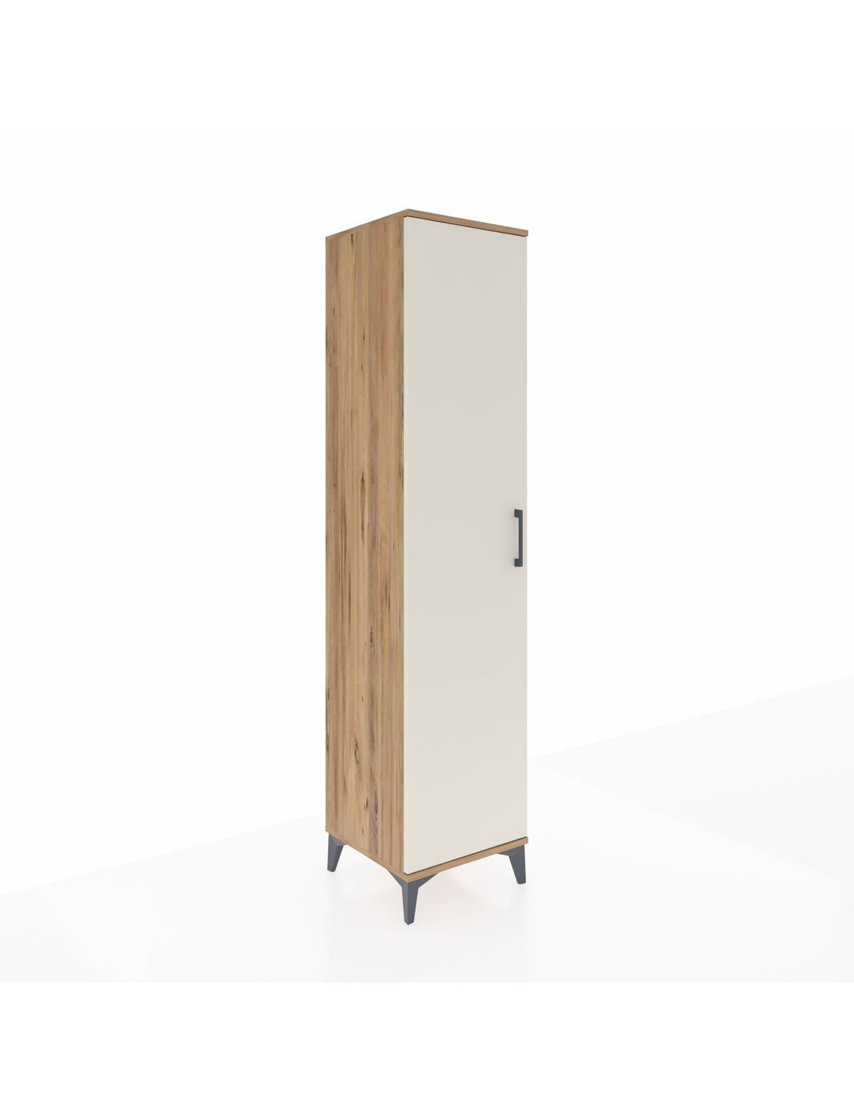 Hyperion Dolap 3 Raflı Tek Kapaklı Tek Askılı 44x44x195 Çam-Aytaşı