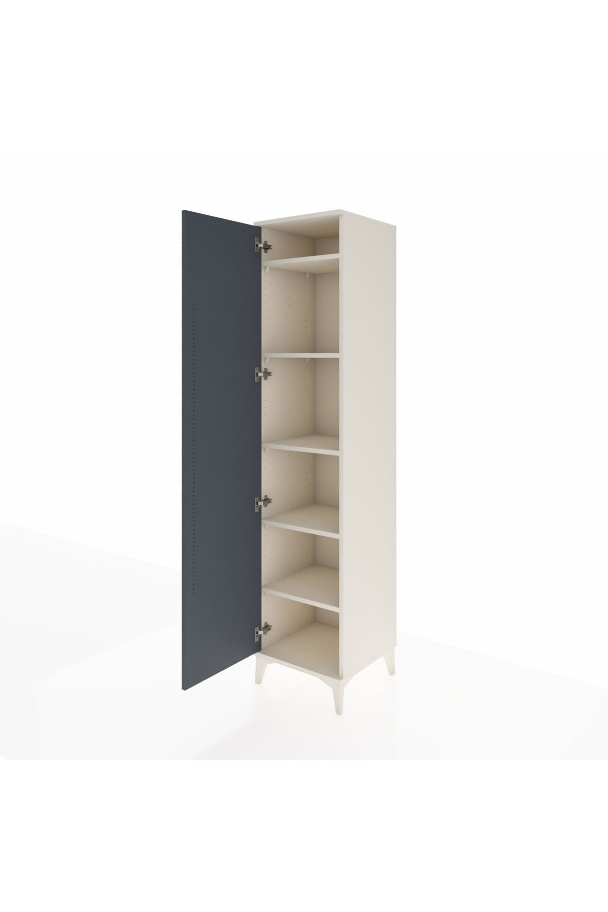 Hyperion Dolap 5 Raflı Tek Kapaklı 44x44x195 Aytaşı-Antrasit