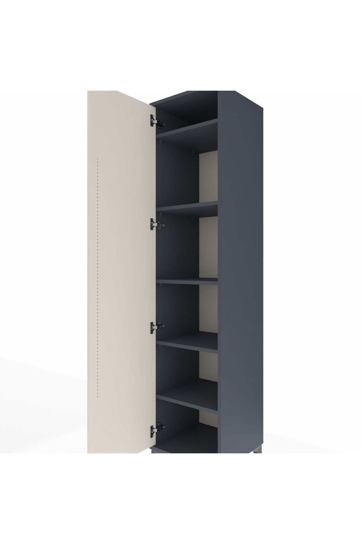 Hyperion Dolap 5 Raflı Tek Kapaklı 44x44x195 Antrasit-Aytaşı