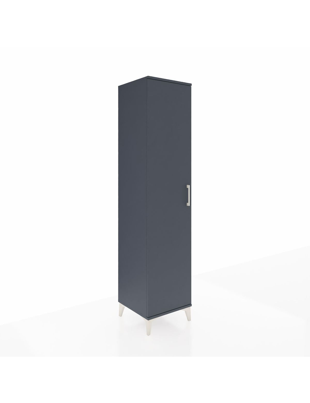 Hyperion Dolap 5 Raflı Tek Kapaklı 44x44x195 Antrasit-Antrasit