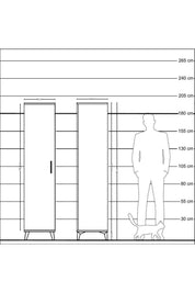 Hyperion Dolap 5 Raflı Tek Kapaklı 44x44x195 Antrasit-Antrasit