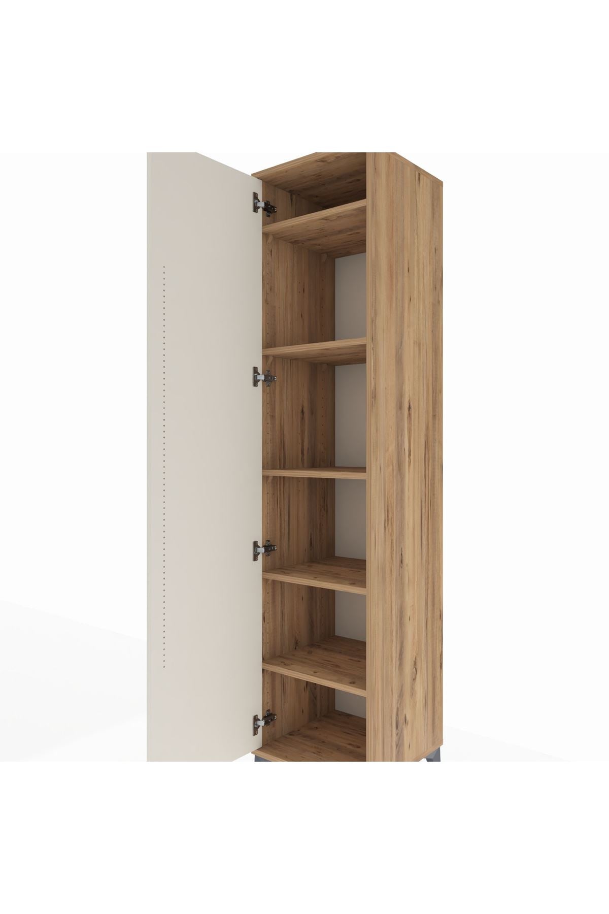 Hyperion Dolap 5 Raflı Tek Kapaklı 44x44x195 Çam-Aytaşı