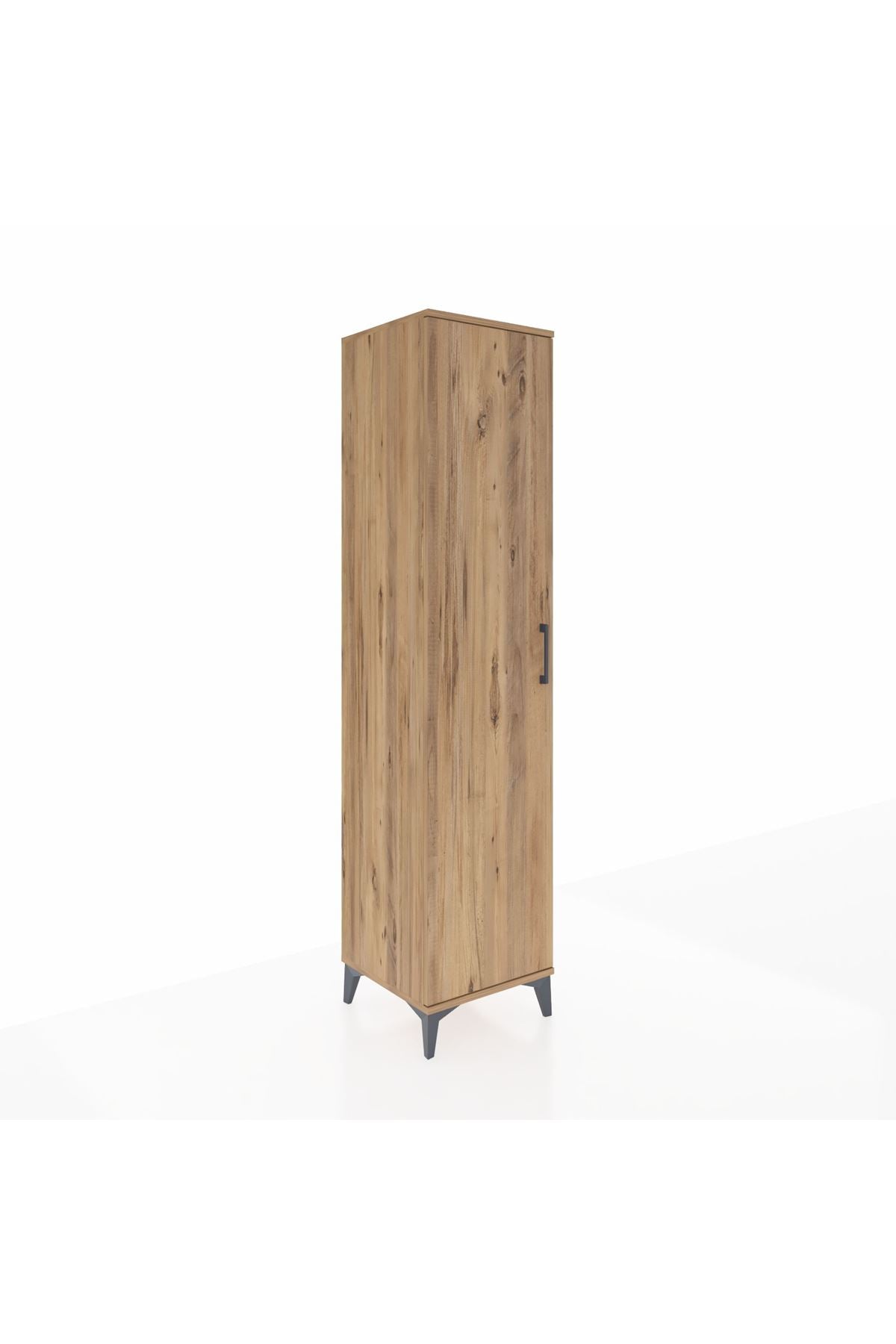 Hyperion Dolap 5 Raflı Tek Kapaklı 44x44x195 Çam-Çam